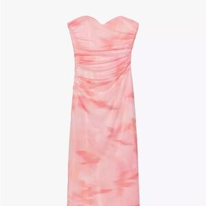Zara Pink Ruched Sweetheart Gown